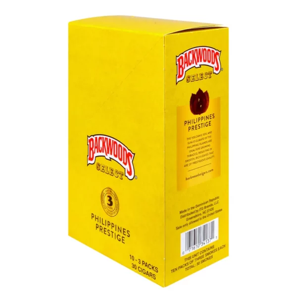 Backwoods Select Philippines Prestige cigars, 10 packs of 3