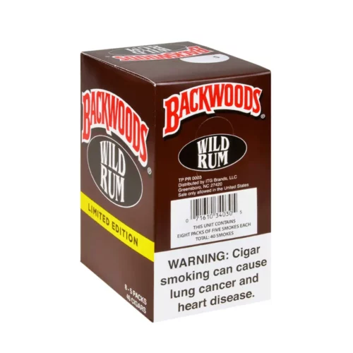 Backwoods Wild Rum Cigars 8 Packs of 5
